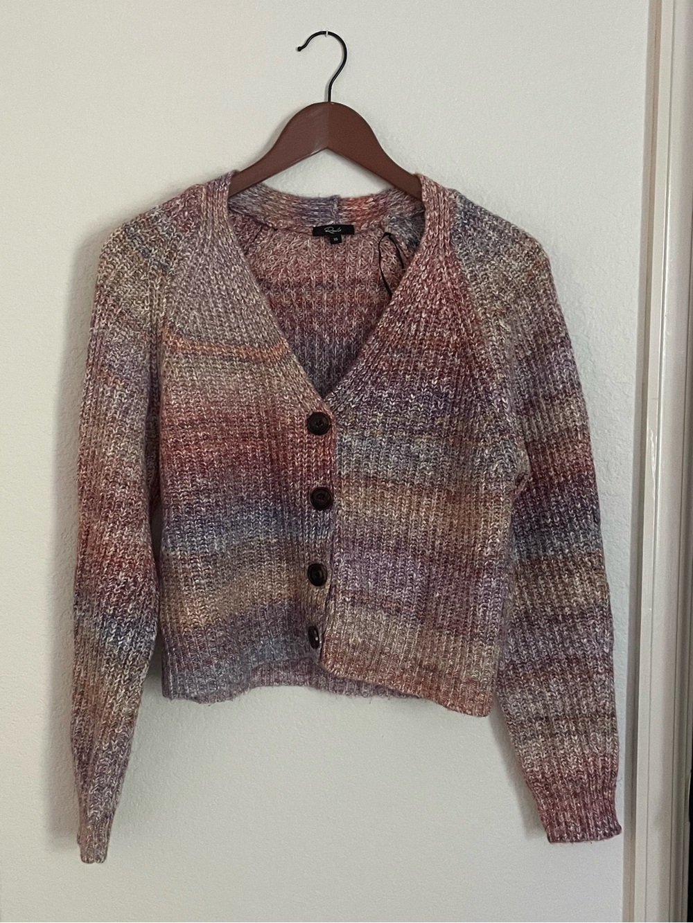 Rails Multicolor Knit V-Neck Button Cardigan